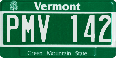VT license plate PMV142