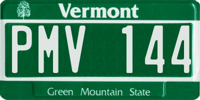 VT license plate PMV144