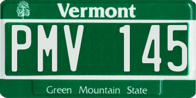 VT license plate PMV145
