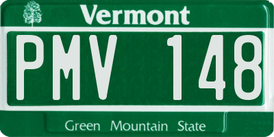 VT license plate PMV148