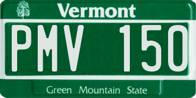VT license plate PMV150