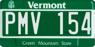 VT license plate PMV154