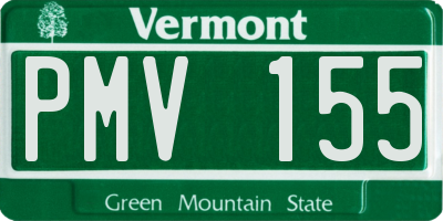 VT license plate PMV155