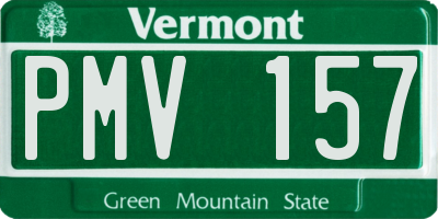 VT license plate PMV157