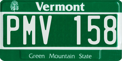 VT license plate PMV158