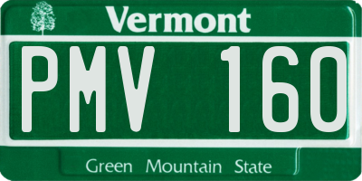 VT license plate PMV160
