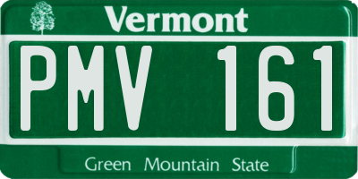 VT license plate PMV161