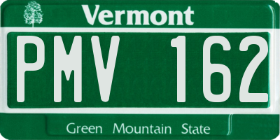 VT license plate PMV162