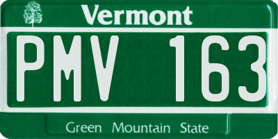 VT license plate PMV163