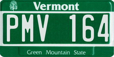 VT license plate PMV164