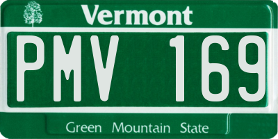 VT license plate PMV169
