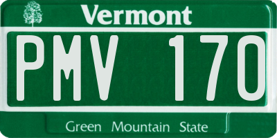 VT license plate PMV170