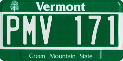 VT license plate PMV171