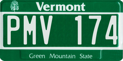 VT license plate PMV174