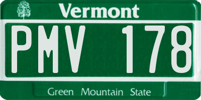 VT license plate PMV178