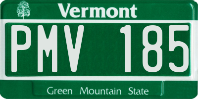 VT license plate PMV185