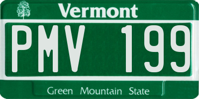 VT license plate PMV199