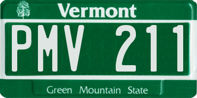 VT license plate PMV211