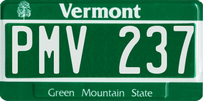 VT license plate PMV237