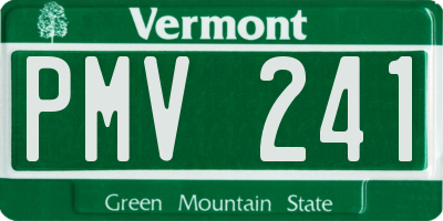 VT license plate PMV241