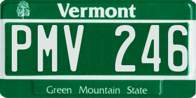 VT license plate PMV246