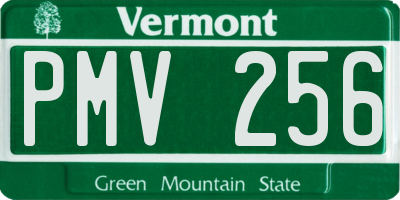 VT license plate PMV256