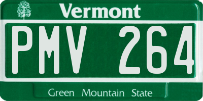 VT license plate PMV264