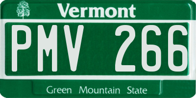 VT license plate PMV266