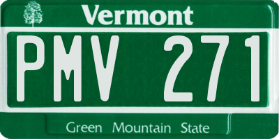 VT license plate PMV271