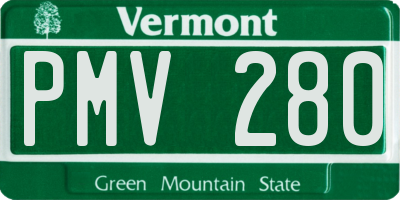 VT license plate PMV280