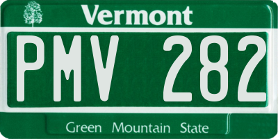 VT license plate PMV282