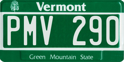VT license plate PMV290