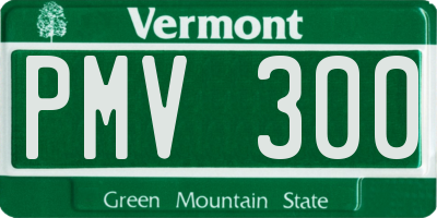 VT license plate PMV300