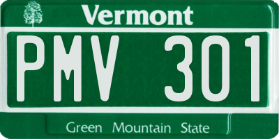 VT license plate PMV301