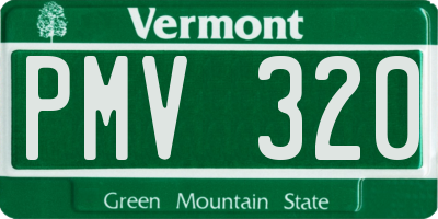 VT license plate PMV320