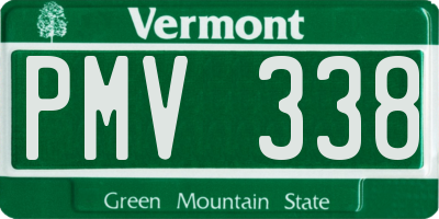 VT license plate PMV338