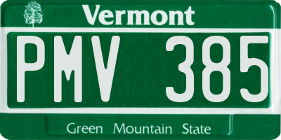 VT license plate PMV385