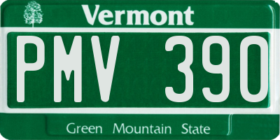 VT license plate PMV390