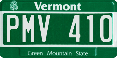 VT license plate PMV410