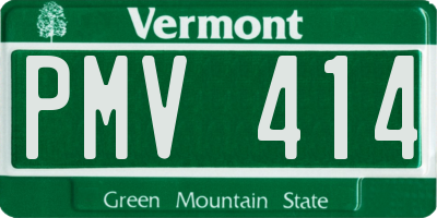 VT license plate PMV414