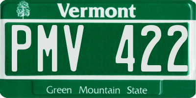VT license plate PMV422