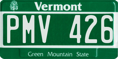 VT license plate PMV426