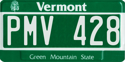 VT license plate PMV428