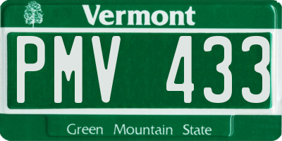 VT license plate PMV433