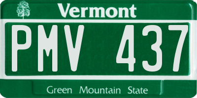 VT license plate PMV437