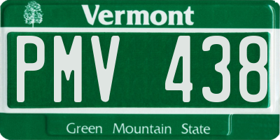 VT license plate PMV438