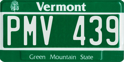 VT license plate PMV439