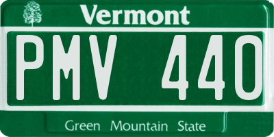 VT license plate PMV440
