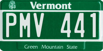 VT license plate PMV441