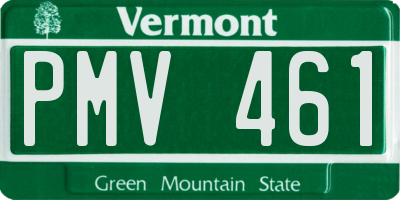 VT license plate PMV461